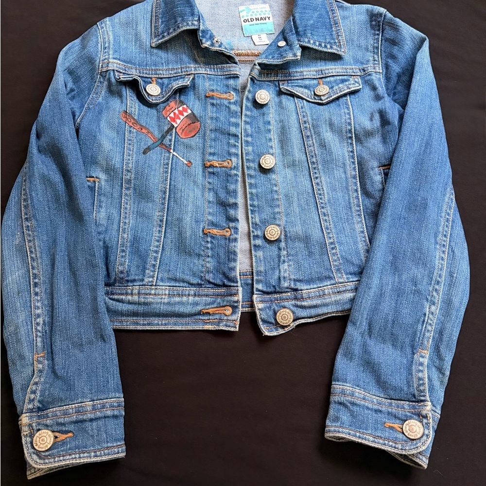 Old Navy Kids Denim Jacket with Fun Patches